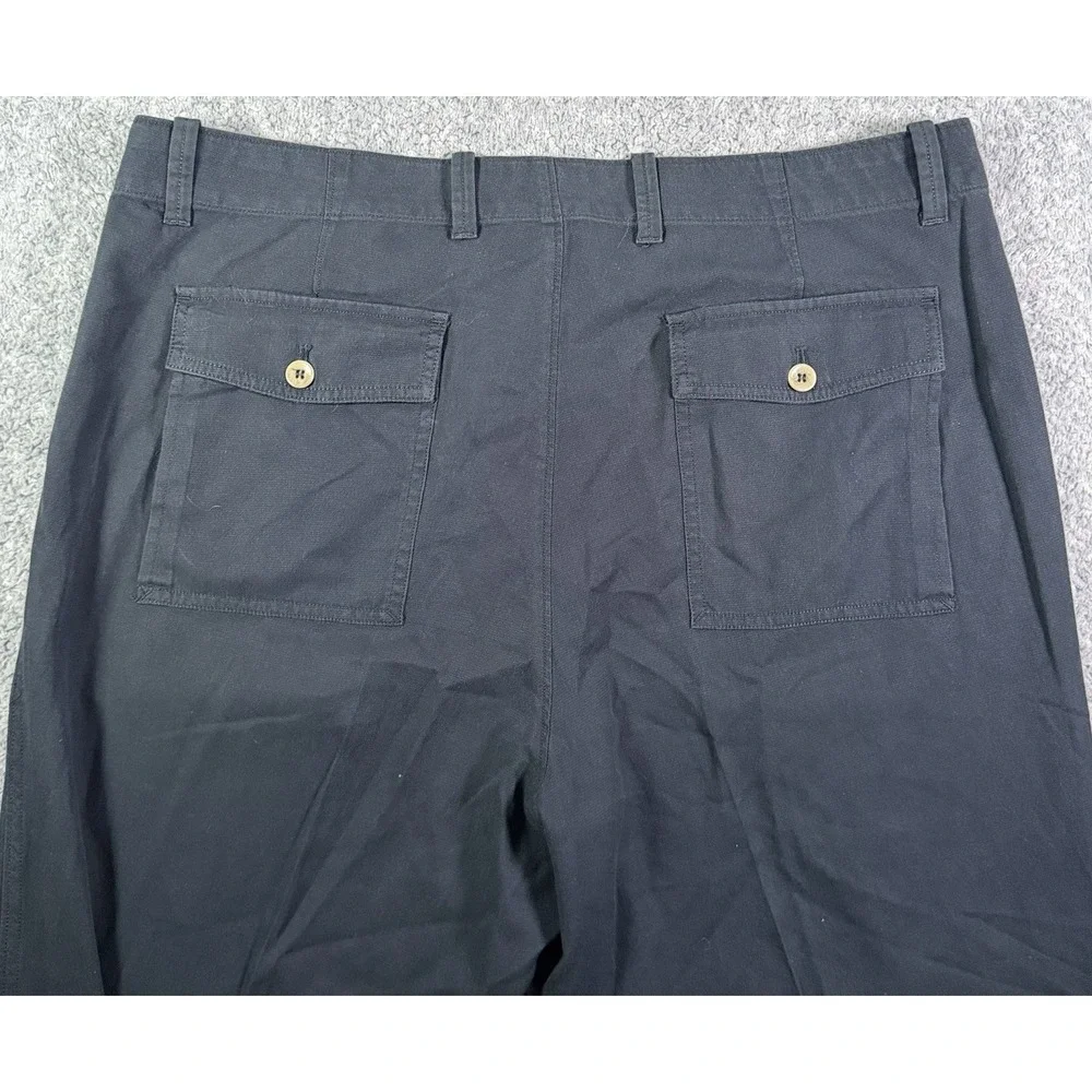 Banana Republic Mens Pants 36x30 Relaxed Fit Wide Leg Cotton Blue Flap Pockets